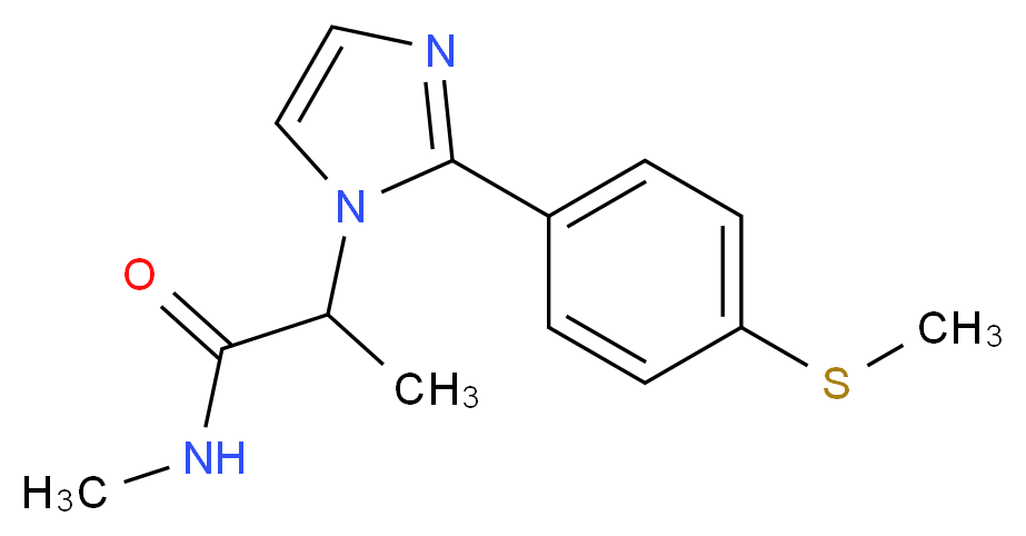 N-methyl-2-{2-[4-(methylthio)phenyl]-1H-imidazol-1-yl}propanamide_Molecular_structure_CAS_)