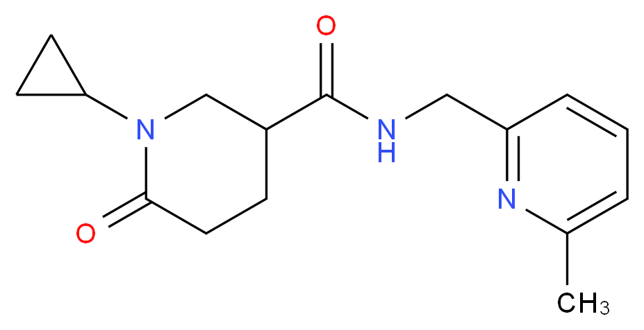 1-cyclopropyl-N-[(6-methyl-2-pyridinyl)methyl]-6-oxo-3-piperidinecarboxamide_Molecular_structure_CAS_)