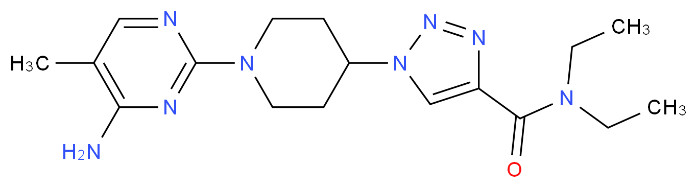 1-[1-(4-amino-5-methylpyrimidin-2-yl)piperidin-4-yl]-N,N-diethyl-1H-1,2,3-triazole-4-carboxamide_Molecular_structure_CAS_)