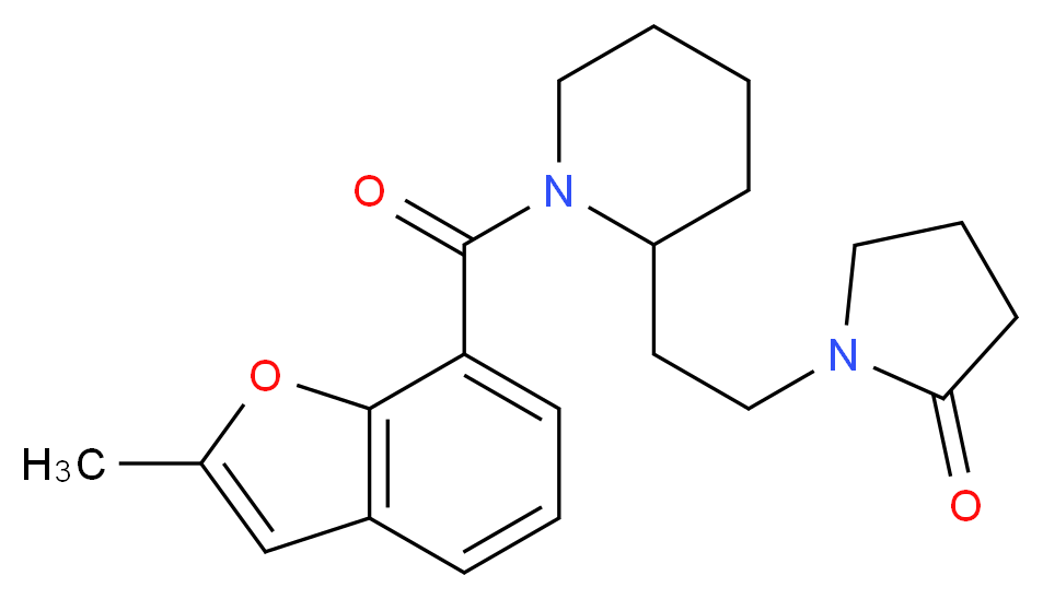 1-(2-{1-[(2-methyl-1-benzofuran-7-yl)carbonyl]-2-piperidinyl}ethyl)-2-pyrrolidinone_Molecular_structure_CAS_)