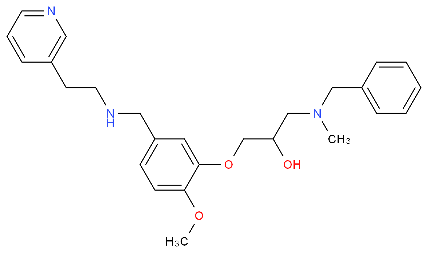 1-[benzyl(methyl)amino]-3-[2-methoxy-5-({[2-(3-pyridinyl)ethyl]amino}methyl)phenoxy]-2-propanol_Molecular_structure_CAS_)