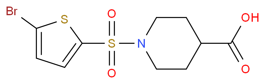 1-[(5-bromothien-2-yl)sulfonyl]piperidine-4-carboxylic acid_Molecular_structure_CAS_)