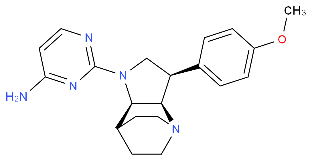2-[(3R*,3aR*,7aR*)-3-(4-methoxyphenyl)hexahydro-4,7-ethanopyrrolo[3,2-b]pyridin-1(2H)-yl]pyrimidin-4-amine_Molecular_structure_CAS_)