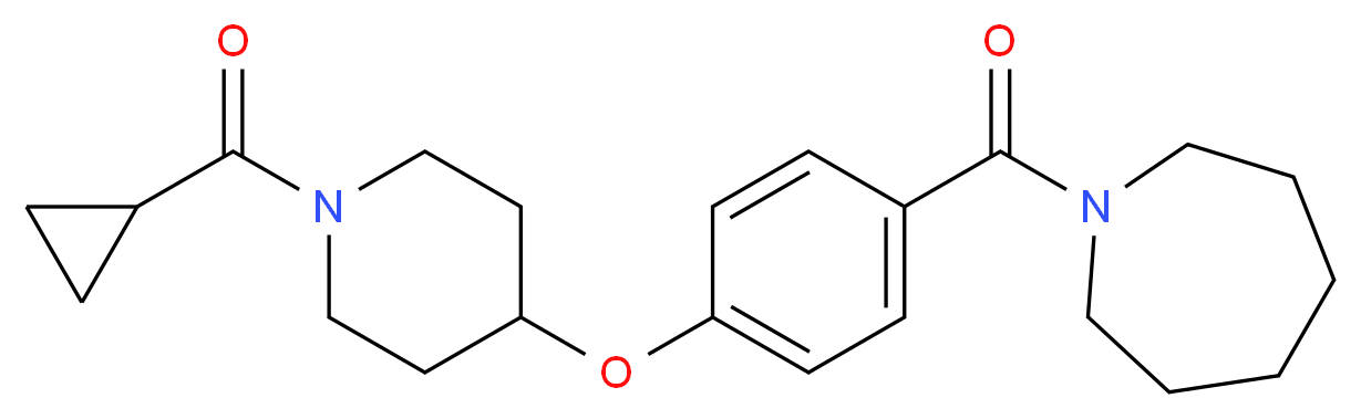 1-(4-{[1-(cyclopropylcarbonyl)-4-piperidinyl]oxy}benzoyl)azepane_Molecular_structure_CAS_)