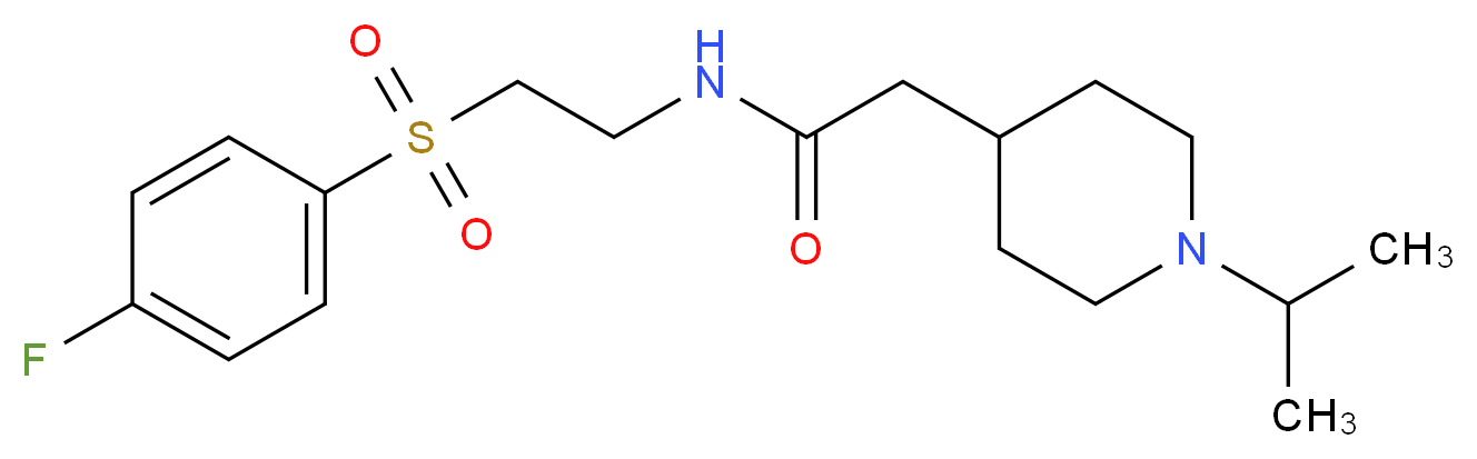 N-{2-[(4-fluorophenyl)sulfonyl]ethyl}-2-(1-isopropyl-4-piperidinyl)acetamide_Molecular_structure_CAS_)