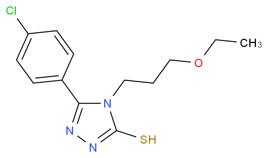 5-(4-chlorophenyl)-4-(3-ethoxypropyl)-4H-1,2,4-triazole-3-thiol_Molecular_structure_CAS_)