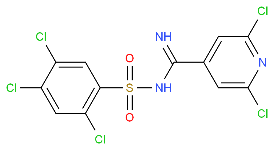 2,4,5-trichloro-N-[(2,6-dichloropyridin-4-yl)(imino)methyl]benzenesulphonamide_Molecular_structure_CAS_)