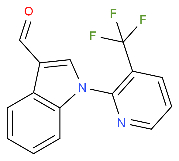 1-[3-(Trifluoromethyl)-2-pyridinyl]-1H-indole-3-carbaldehyde_Molecular_structure_CAS_)