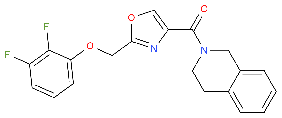 2-({2-[(2,3-difluorophenoxy)methyl]-1,3-oxazol-4-yl}carbonyl)-1,2,3,4-tetrahydroisoquinoline_Molecular_structure_CAS_)