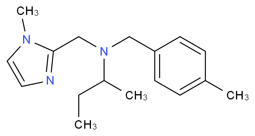 N-(4-methylbenzyl)-N-[(1-methyl-1H-imidazol-2-yl)methyl]butan-2-amine_Molecular_structure_CAS_)