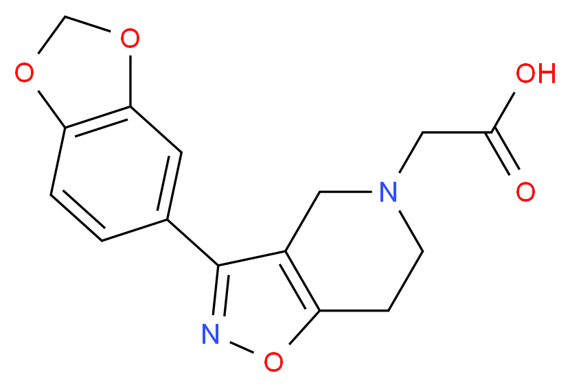 [3-(1,3-benzodioxol-5-yl)-6,7-dihydroisoxazolo[4,5-c]pyridin-5(4H)-yl]acetic acid_Molecular_structure_CAS_)