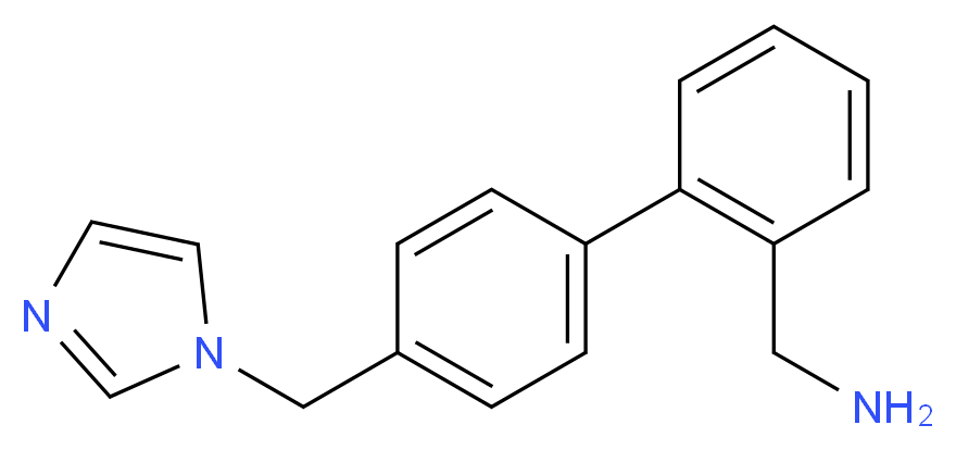{2-[4-(1H-imidazol-1-ylmethyl)phenyl]phenyl}methanamine_Molecular_structure_CAS_)