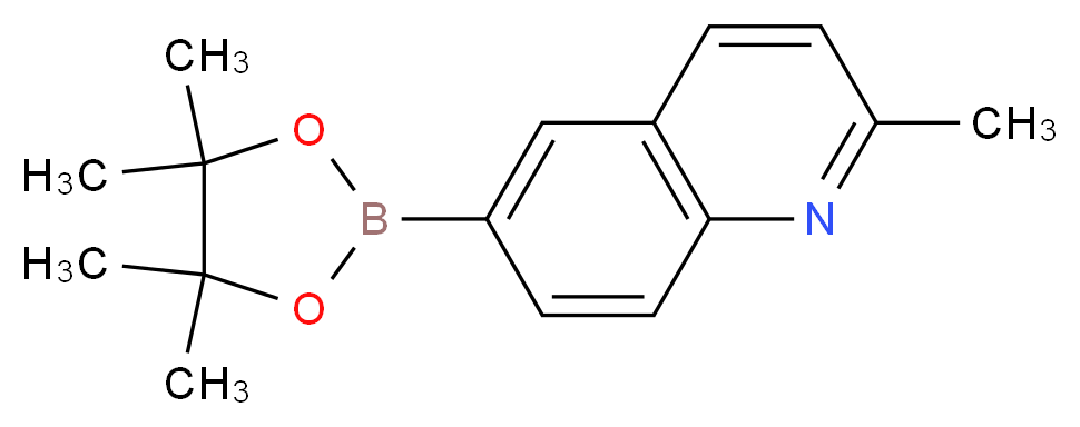 2-Methylquinoline-6-boronic acid pinacol ester_Molecular_structure_CAS_1022090-86-3)