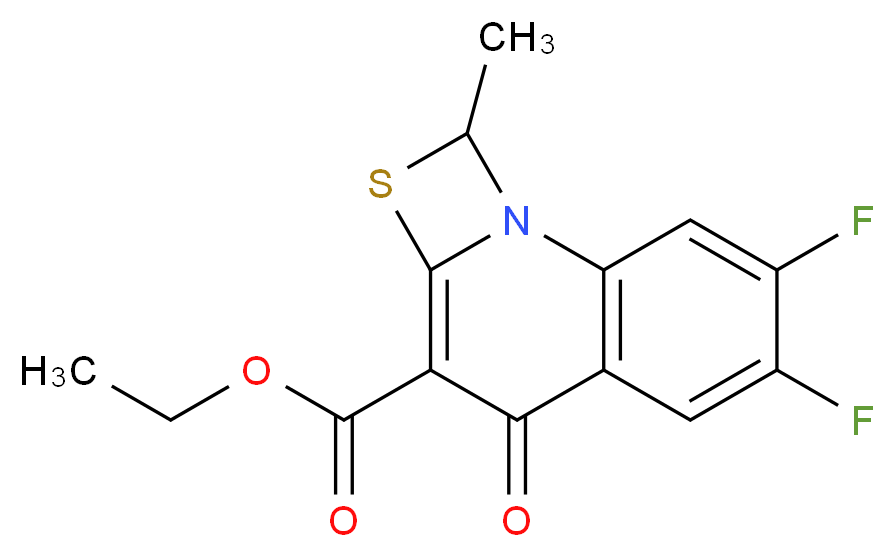 6,7-Difluoro-1-methyl-4-oxo-1H,4H-[1,3]thiazeto[3,2-a]quinoline-3-carboxylic Acid Ethyl Ester_Molecular_structure_CAS_113046-72-3)