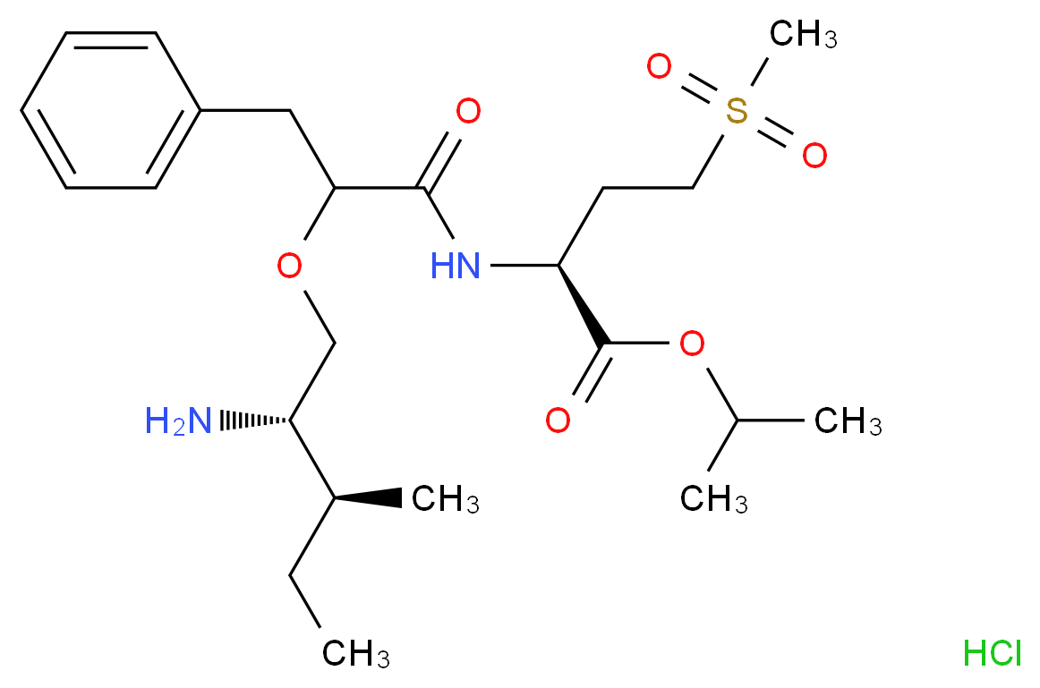 (2S)-[(2'S)-Amino-(3'S)-methyl-1-pentyloxy]-3-phenylpropionyl-methionine Sulfone, Isopropyl Ester, Hydrochloride_Molecular_structure_CAS_1356019-46-9)
