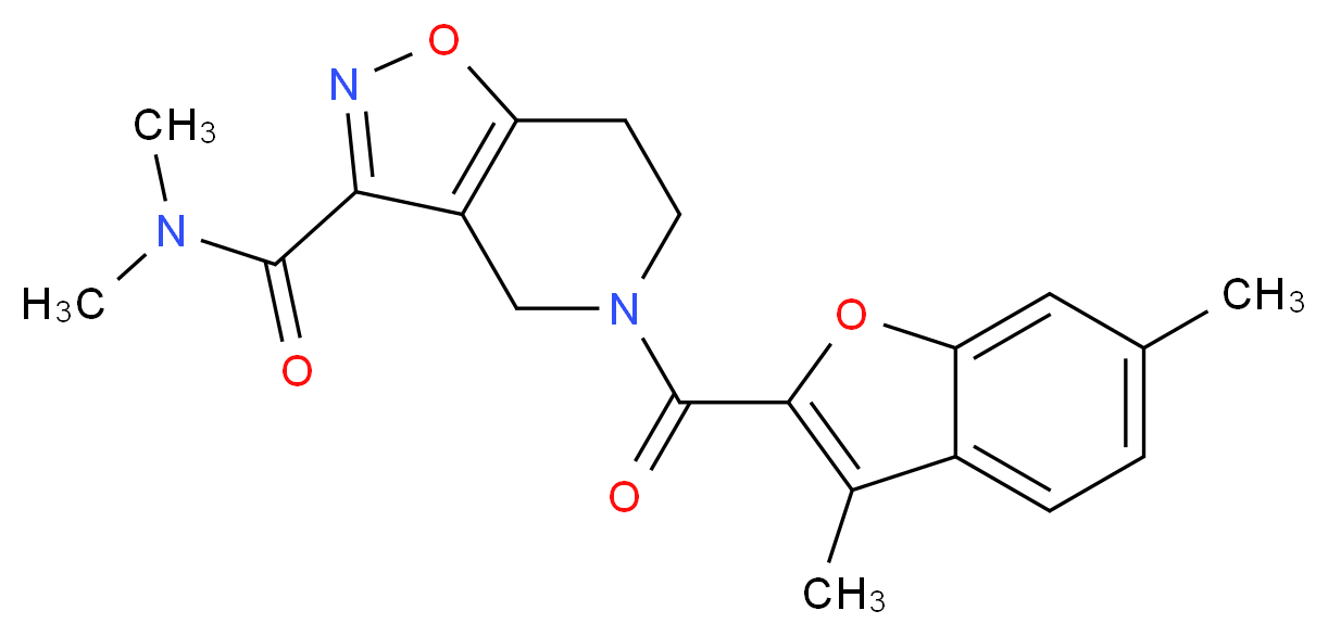 5-[(3,6-dimethyl-1-benzofuran-2-yl)carbonyl]-N,N-dimethyl-4,5,6,7-tetrahydroisoxazolo[4,5-c]pyridine-3-carboxamide_Molecular_structure_CAS_)