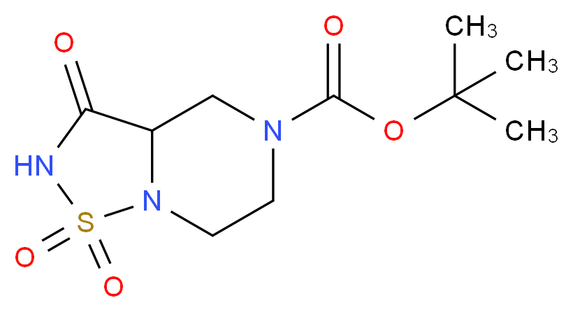 tert-Butyl 3-oxotetrahydro-2H-[1,2,5]thiadiazolo[2,3-a]pyrazine-5(3H)-carboxylate 1,1-dioxide_Molecular_structure_CAS_1255574-37-8)