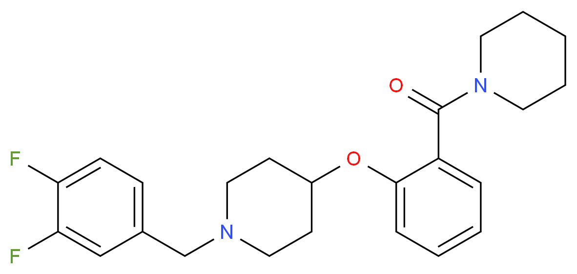 1-(3,4-difluorobenzyl)-4-[2-(1-piperidinylcarbonyl)phenoxy]piperidine_Molecular_structure_CAS_)