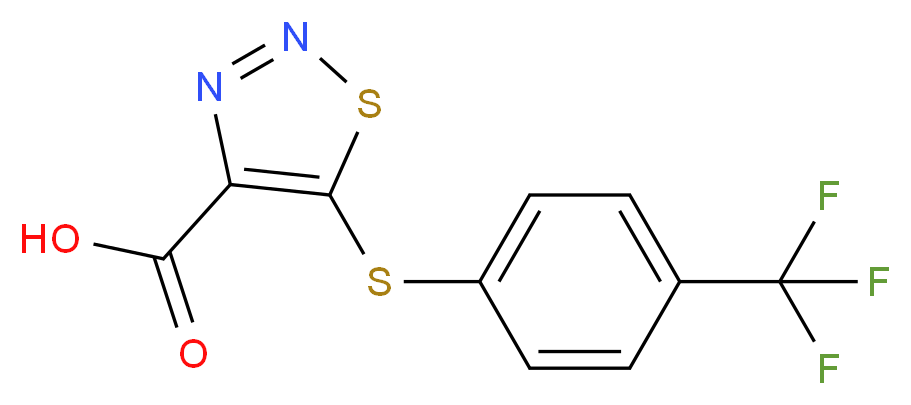 5-[4-(Trifluoromethyl)phenylthio]-1,2,3-thiadiazole-4-carboxylic acid 97%_Molecular_structure_CAS_)