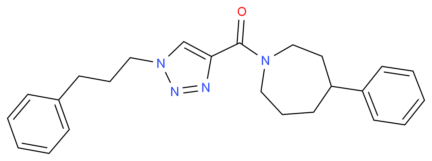 4-phenyl-1-{[1-(3-phenylpropyl)-1H-1,2,3-triazol-4-yl]carbonyl}azepane_Molecular_structure_CAS_)