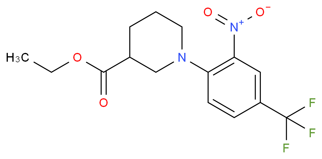 Ethyl 1-[2-Nitro-4-(trifluoromethyl)phenyl)-piperidine-3-carboxylate_Molecular_structure_CAS_)