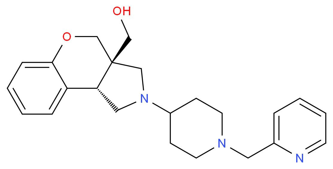 [(3aS*,9bS*)-2-[1-(pyridin-2-ylmethyl)piperidin-4-yl]-1,2,3,9b-tetrahydrochromeno[3,4-c]pyrrol-3a(4H)-yl]methanol_Molecular_structure_CAS_)