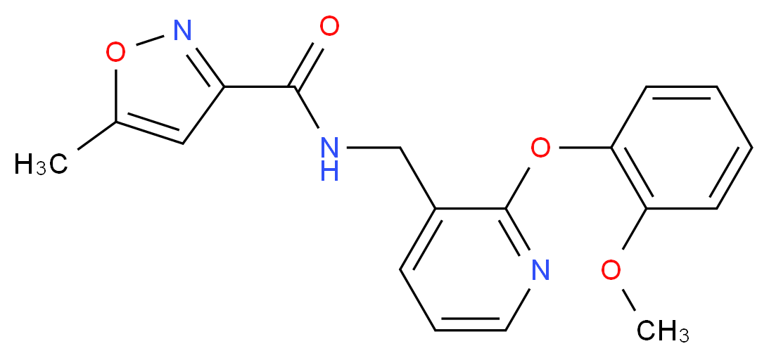 N-{[2-(2-methoxyphenoxy)-3-pyridinyl]methyl}-5-methyl-3-isoxazolecarboxamide_Molecular_structure_CAS_)