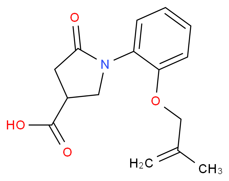 1-{2-[(2-methylprop-2-en-1-yl)oxy]phenyl}-5-oxopyrrolidine-3-carboxylic acid_Molecular_structure_CAS_)