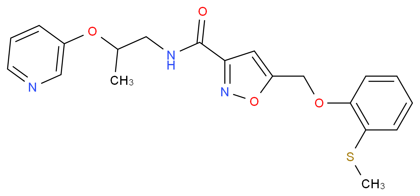 5-{[2-(methylthio)phenoxy]methyl}-N-[2-(3-pyridinyloxy)propyl]-3-isoxazolecarboxamide_Molecular_structure_CAS_)