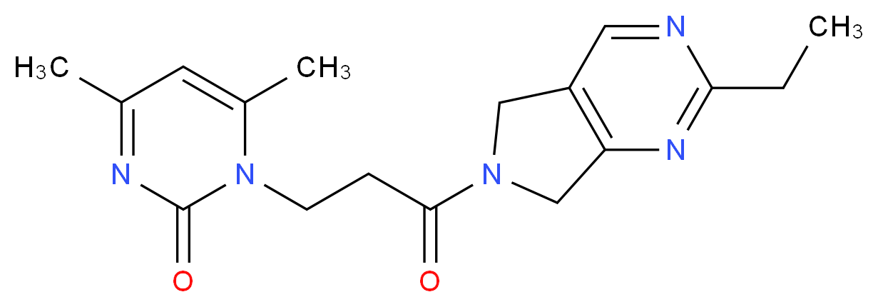 1-[3-(2-ethyl-5,7-dihydro-6H-pyrrolo[3,4-d]pyrimidin-6-yl)-3-oxopropyl]-4,6-dimethylpyrimidin-2(1H)-one_Molecular_structure_CAS_)