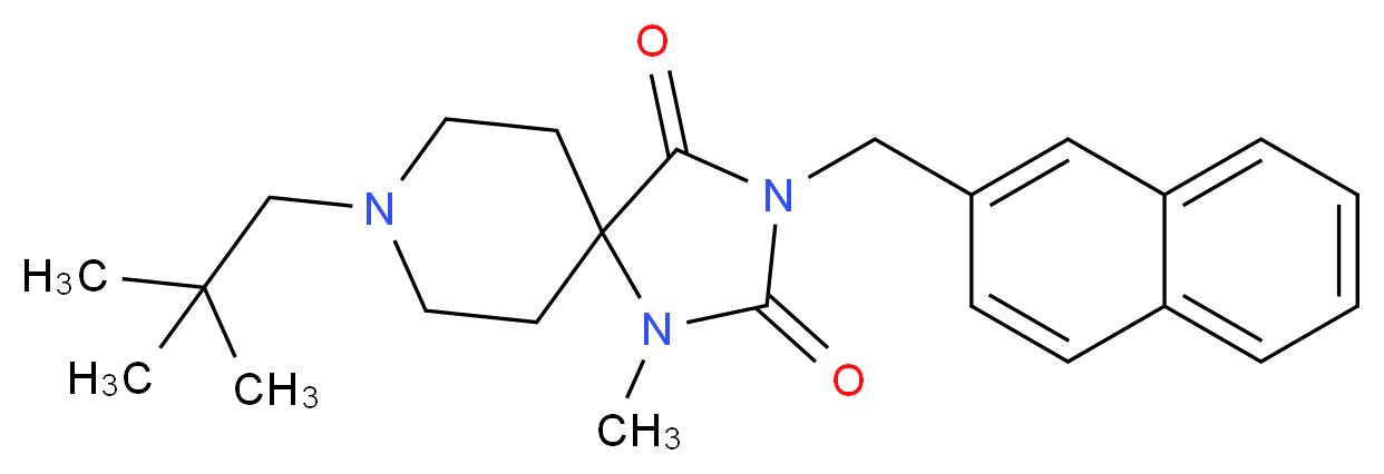 8-(2,2-dimethylpropyl)-1-methyl-3-(2-naphthylmethyl)-1,3,8-triazaspiro[4.5]decane-2,4-dione_Molecular_structure_CAS_)