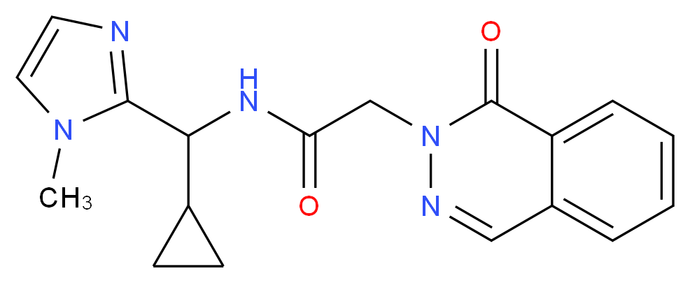 N-[cyclopropyl(1-methyl-1H-imidazol-2-yl)methyl]-2-(1-oxo-2(1H)-phthalazinyl)acetamide_Molecular_structure_CAS_)