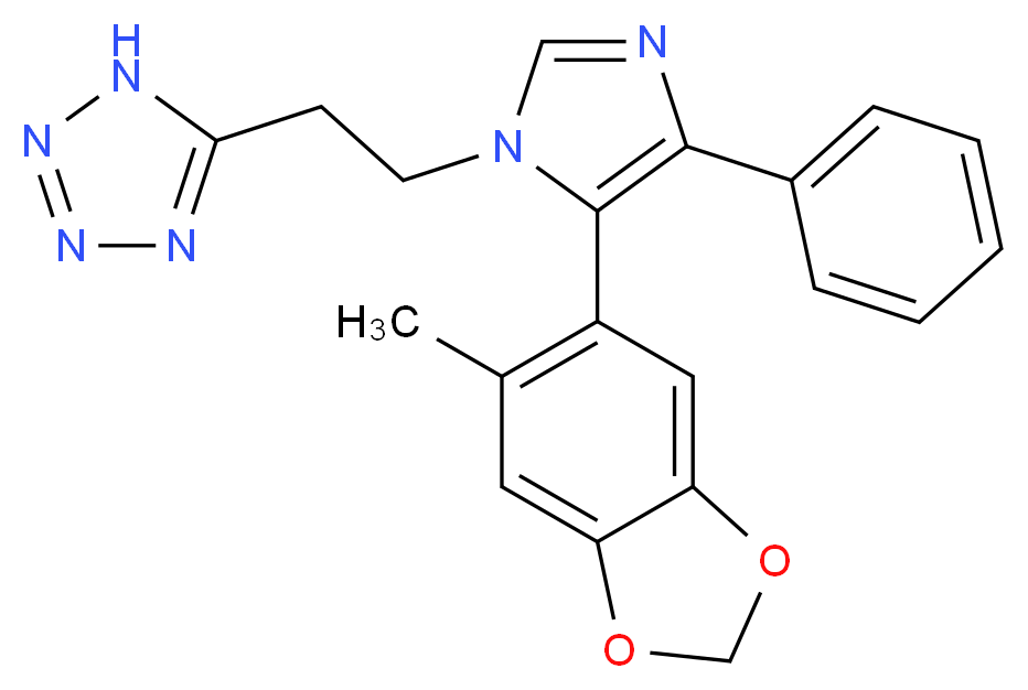 5-{2-[5-(6-methyl-1,3-benzodioxol-5-yl)-4-phenyl-1H-imidazol-1-yl]ethyl}-1H-tetrazole_Molecular_structure_CAS_)