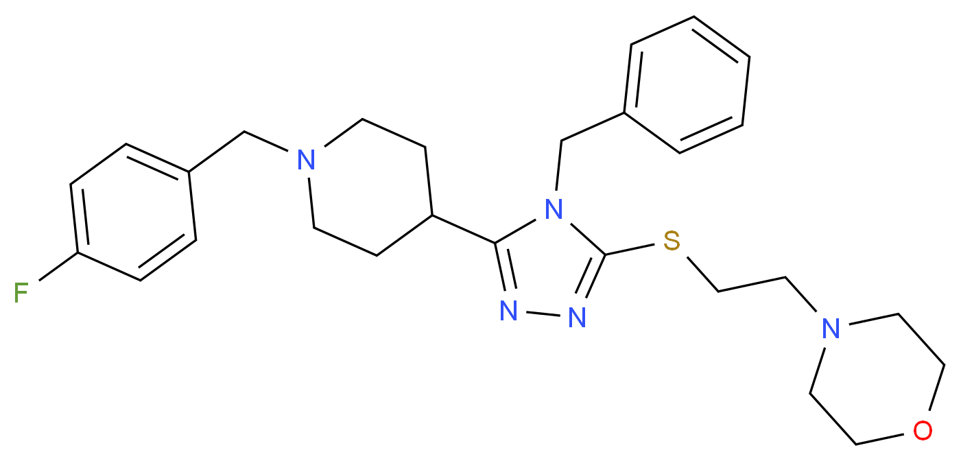 4-[2-({4-benzyl-5-[1-(4-fluorobenzyl)-4-piperidinyl]-4H-1,2,4-triazol-3-yl}thio)ethyl]morpholine_Molecular_structure_CAS_)