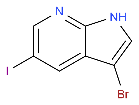 3-Bromo-5-iodo-1H-pyrrolo[2,3-b]pyridine_Molecular_structure_CAS_)