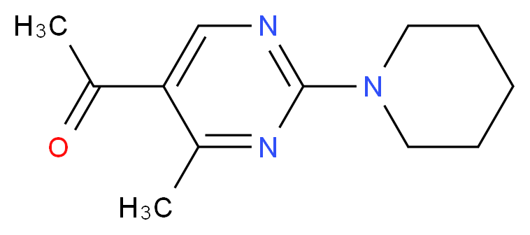 1-[4-methyl-2-(1-piperidinyl)-5-pyrimidinyl]ethanone_Molecular_structure_CAS_66373-33-9)