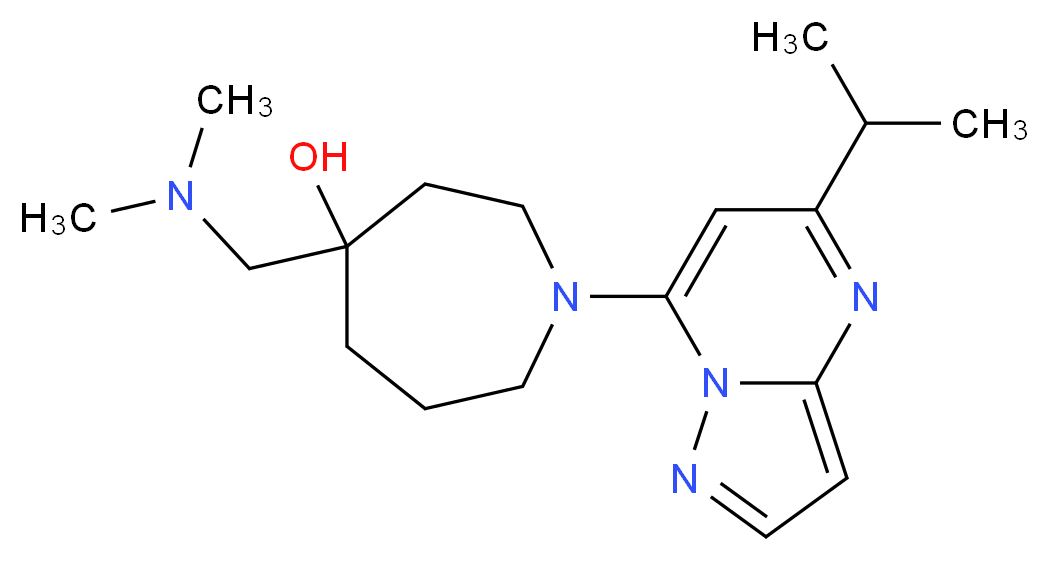 4-[(dimethylamino)methyl]-1-(5-isopropylpyrazolo[1,5-a]pyrimidin-7-yl)-4-azepanol_Molecular_structure_CAS_)