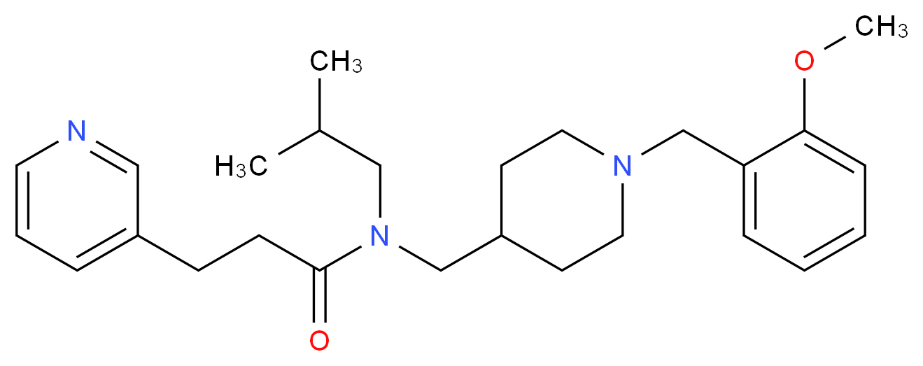 N-isobutyl-N-{[1-(2-methoxybenzyl)-4-piperidinyl]methyl}-3-(3-pyridinyl)propanamide_Molecular_structure_CAS_)
