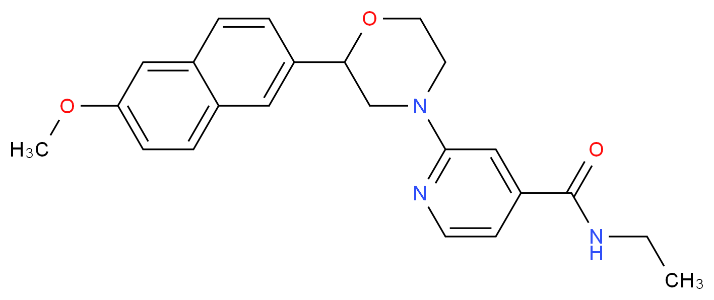 N-ethyl-2-[2-(6-methoxy-2-naphthyl)morpholin-4-yl]isonicotinamide_Molecular_structure_CAS_)