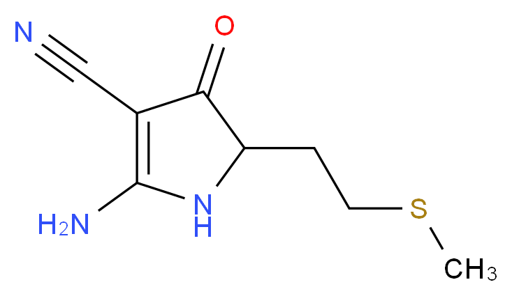 2-amino-5-[2-(methylthio)ethyl]-4-oxo-4,5-dihydro-1H-pyrrole-3-carbonitrile_Molecular_structure_CAS_)