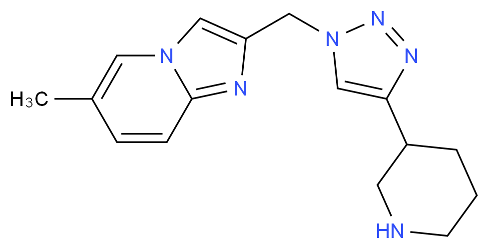 6-methyl-2-[(4-piperidin-3-yl-1H-1,2,3-triazol-1-yl)methyl]imidazo[1,2-a]pyridine_Molecular_structure_CAS_)