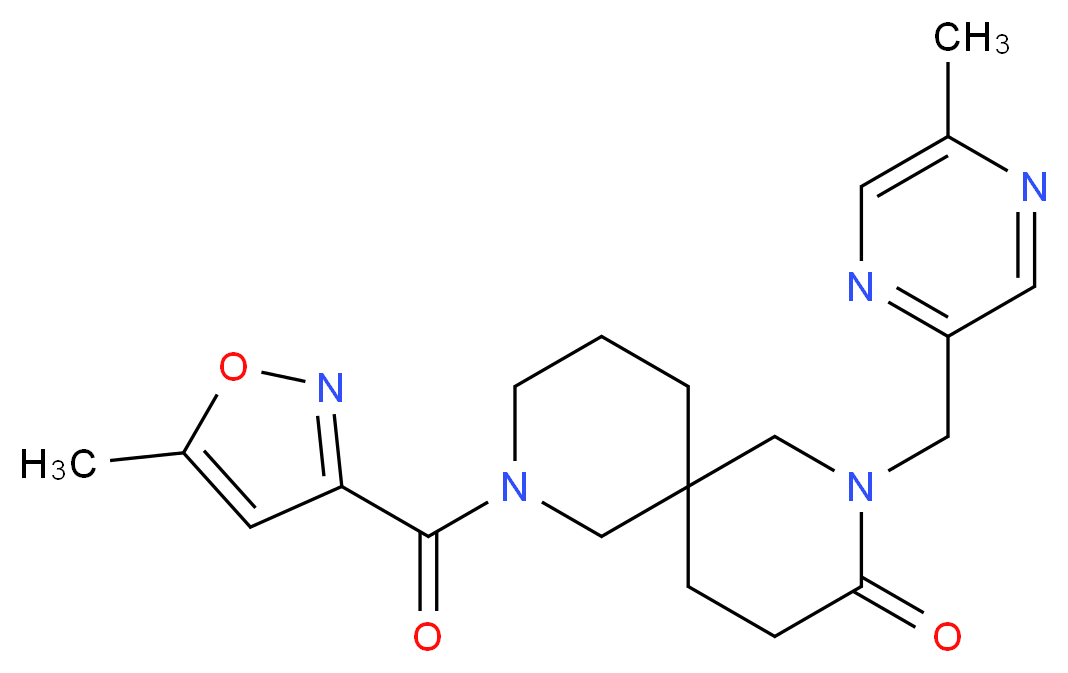 8-[(5-methylisoxazol-3-yl)carbonyl]-2-[(5-methylpyrazin-2-yl)methyl]-2,8-diazaspiro[5.5]undecan-3-one_Molecular_structure_CAS_)