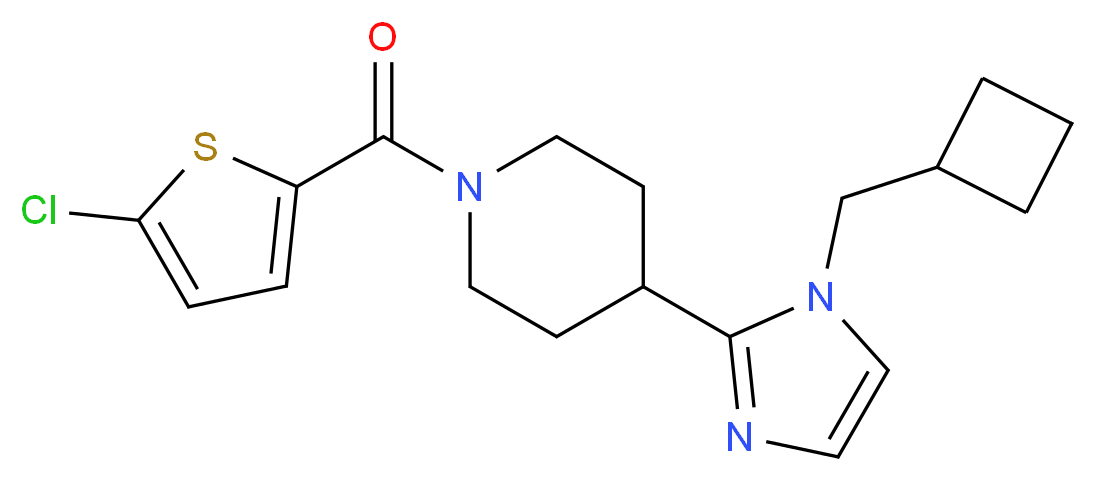 1-[(5-chloro-2-thienyl)carbonyl]-4-[1-(cyclobutylmethyl)-1H-imidazol-2-yl]piperidine_Molecular_structure_CAS_)