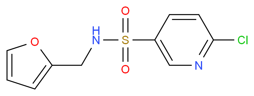 6-chloro-N-(2-furylmethyl)pyridine-3-sulfonamide_Molecular_structure_CAS_)