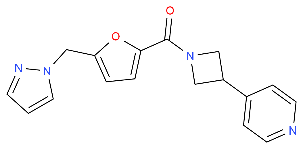 4-{1-[5-(1H-pyrazol-1-ylmethyl)-2-furoyl]-3-azetidinyl}pyridine_Molecular_structure_CAS_)