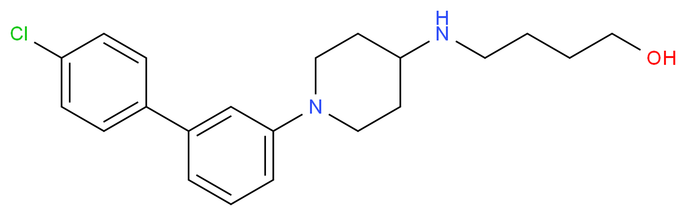 4-{[1-(4'-chlorobiphenyl-3-yl)piperidin-4-yl]amino}butan-1-ol_Molecular_structure_CAS_)