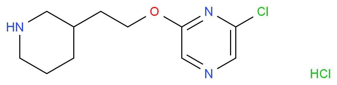 6-Chloro-2-pyrazinyl 2-(3-piperidinyl)ethyl ether hydrochloride_Molecular_structure_CAS_)