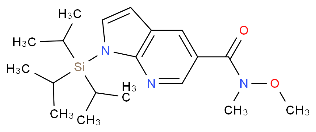 1-Triisopropylsilanyl-1H-pyrrolo[2,3-b]pyridine-5-carboxylic acid methoxy-methyl-amide_Molecular_structure_CAS_944937-28-4)