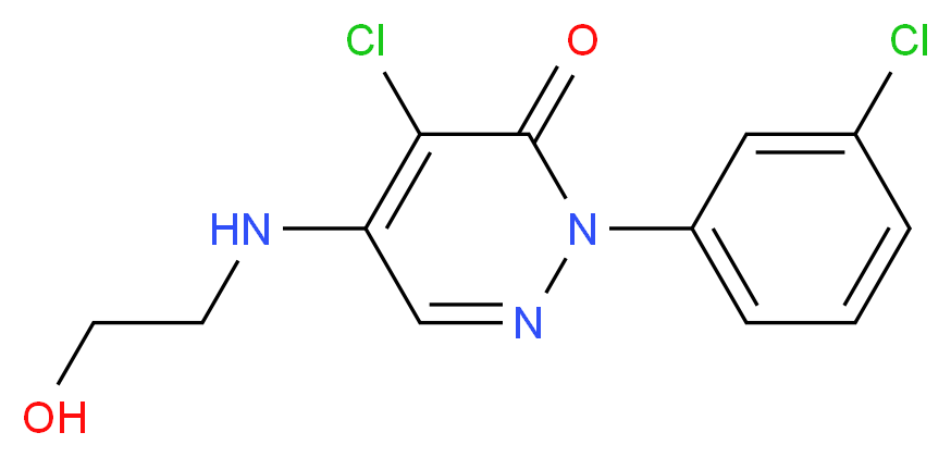 4-Chloro-2-(3-chlorophenyl)-5-[(2-hydroxyethyl)-amino]-3(2H)-pyridazinone_Molecular_structure_CAS_)