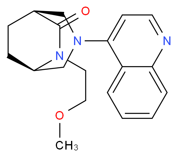 (1S*,5R*)-6-(2-methoxyethyl)-3-(4-quinolinyl)-3,6-diazabicyclo[3.2.2]nonan-7-one_Molecular_structure_CAS_)